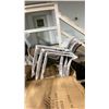 Image 2 : SET OF 4 MALLIN MESH BACK CAST ALUMINUM OUTDOOR PATIO STACKING ARM CHAIRS *IN BOX*
