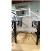 Image 1 : SET OF 4 MALLIN MESH BACK CAST ALUMINUM OUTDOOR PATIO STACKING ARM CHAIRS *DISPLAY ONLY*