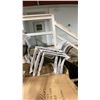 Image 2 : SET OF 4 MALLIN MESH BACK CAST ALUMINUM OUTDOOR PATIO STACKING ARM CHAIRS *DISPLAY ONLY*
