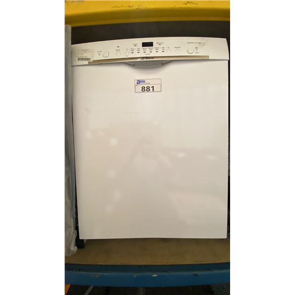 BOSCH MODEL SHE3AR72UC. 24" WHITE FRONT CONTROL DISHWASHER