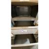 Image 3 : 2 GREY METAL STAINLESS STEEL 2 DRAWER OUTDOOR BUILT-IN GRILL CABINETS & NAPOLEON GRILL DOOR