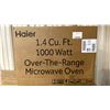 Image 1 : HAIER MODEL HMV1472BHS. OVER THE RANGE MICROWAVE, 24 INCH EXTERIOR WIDTH, 1.4 CU. FT. CAPACITY, 300