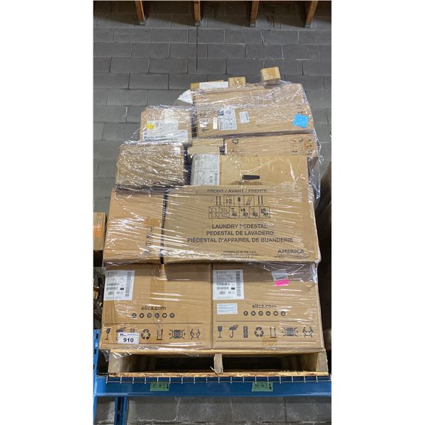 PALLET OF ASSORTED APPLIANCE PARTS, COMPONENTS & HARDWARE