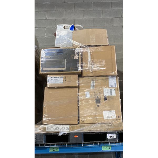 PALLET OF ASSORTED APPLIANCE PARTS, COMPONENTS & HARDWARE