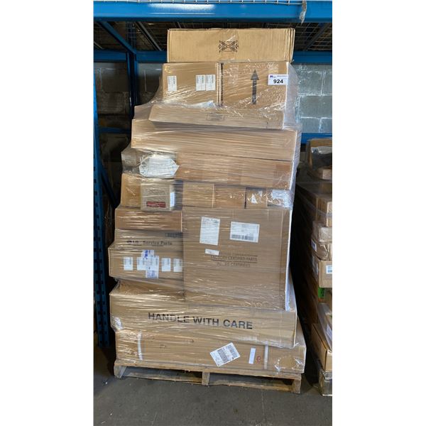 PALLET OF ASSORTED APPLIANCE PARTS, COMPONENTS & HARDWARE