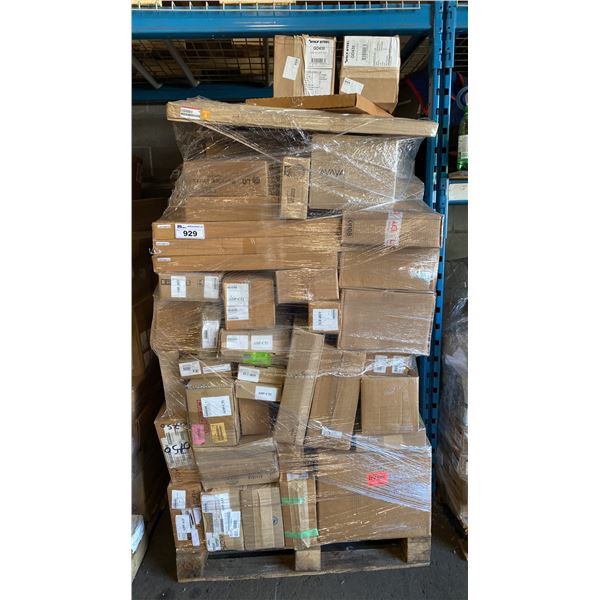 PALLET OF ASSORTED APPLIANCE PARTS, COMPONENTS & HARDWARE