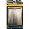 Image 1 : G.E STAINLESS STEEL BUILT IN DISHWASHER *DENTS IN FRONT AND SIDE OF DOOR- USED*