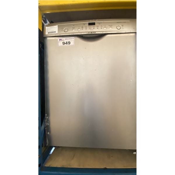 BOSCH MODEL SHE3AR75UC. 24" STAINLESS STEEL BUILT IN DISHWASHER, 50 DBA *DENTS & SCRATCHES ON FRONT*