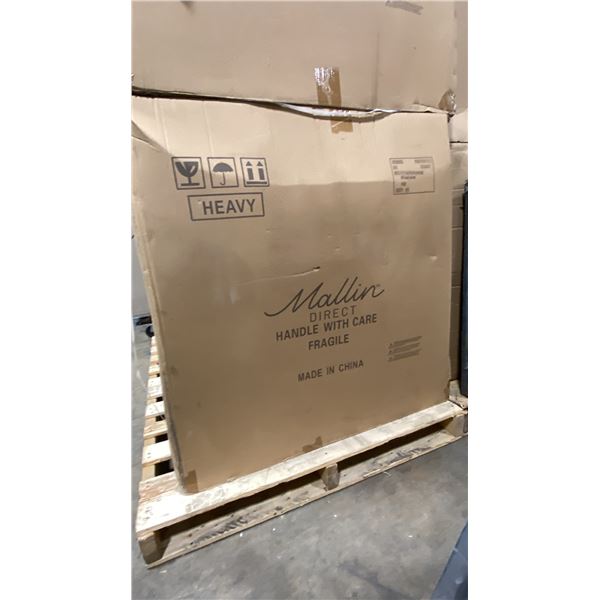 SET OF 4 MALLIN MESH BACK CAST ALUMINUM OUTDOOR PATIO STACKING ARM CHAIRS *IN BOX*