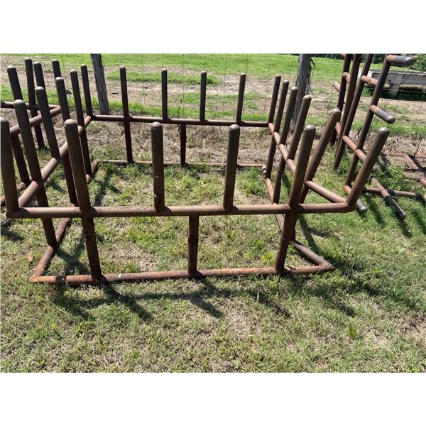 Heavy-Duty Steel Square Bale Hay Feeder (Bent – Repairable)