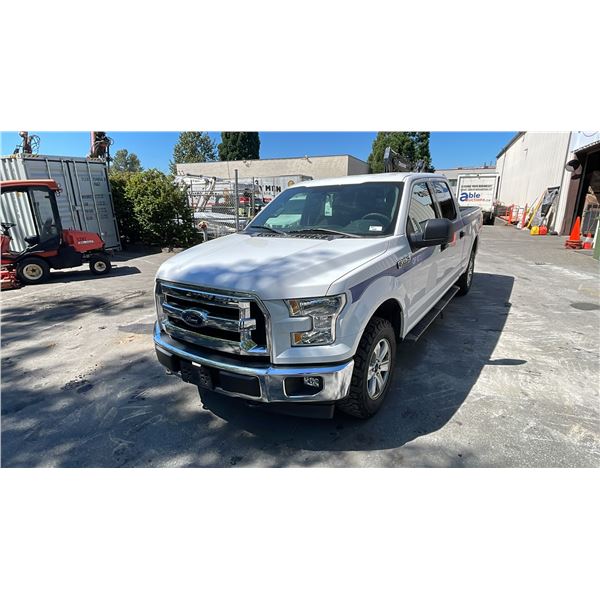 2017 FORD F150 XLT, 4DR CREW CAB PU, WHITE VIN 1FTFW1EFXHFB26810,