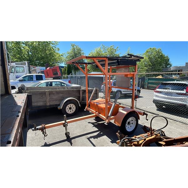 2007 VERMAC SIGN BOARD TRAILER, ORANGE, VIN 2S9US21187S132860