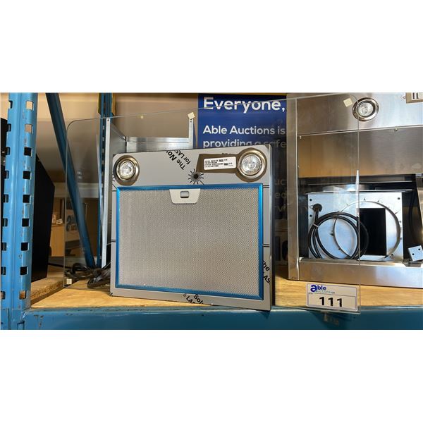 G.E APPLIANCES MODEL PVW7301SJSSC. 30" WALL MOUNT GLASS CANOPY CHIMNEY HOOD WITH 4 FAN SPEEDS,