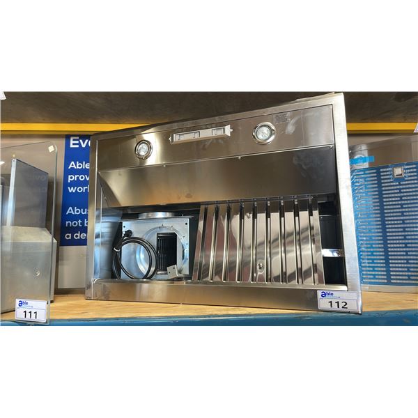KITCHENAID 36" STAINLESS STEEL RANGE HOOD WITH 600 CFM ASSORTED BLOWER