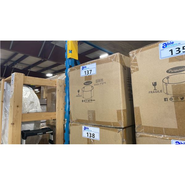 PARAMOUNT 28" ROUND OUTDOOR GLASS FIRE TABLE WIND GUARD *IN BOX*