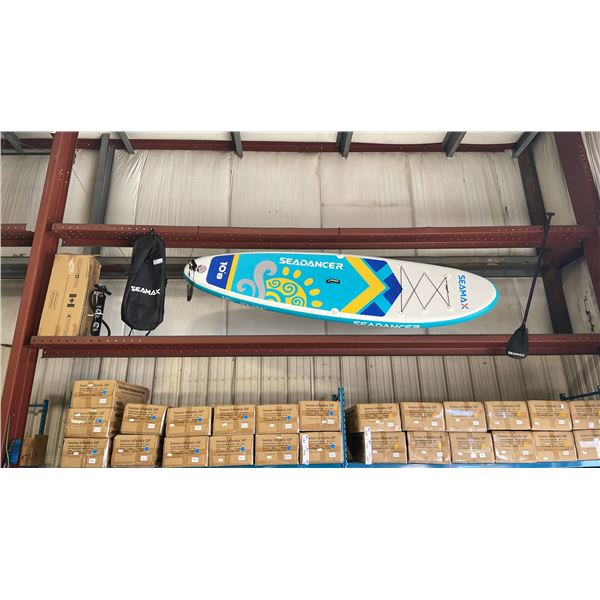 SEAMAX SEADANCER 108 BLUE 10'8" INFLATABLE STAND UP RIGID PADDLE BOARD WITH BACKPACK, COLLAPSIBLE
