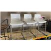 Image 2 : 3 WHITE METAL FRAMED PLASTIC BAR HEIGHT STOOLS