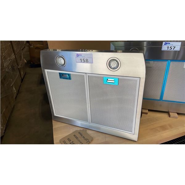 CYCLONE MODEL CY-917. STAINLESS STEEL 24" HEAVY DUTY ILLUMINATED ROOF MOUNTED RANGE HOOD