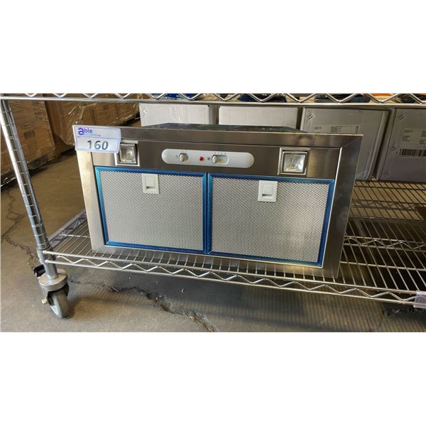 MODERN 22" STAINLESS STEEL INSERT ILLUMINATED RANGE HOOD