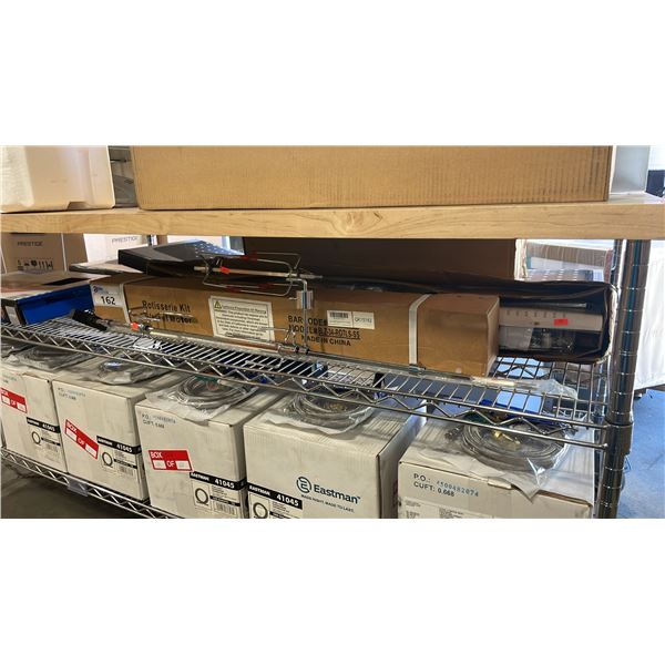 3 ASSORTED OUTDOOR GRILL ROTISSERIE KITS & PARTS