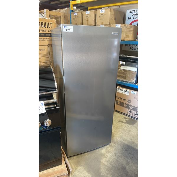 FRIGIDAIRE MODEL FFFU16F2VV. STAINLESS STEEL FREE STANDING GARAGE READY REFRIGERATOR