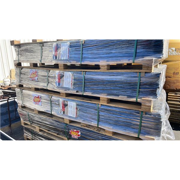PALLET OF 15- 4'W X 8'L BLACK INDUSTRIAL HIGH-DENSITY POLYETHYLENE GROUND PROTECTION MATS & CONNECTO