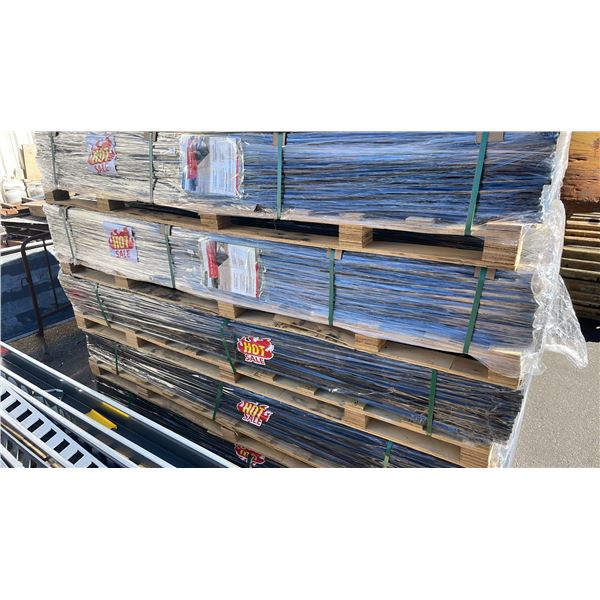 PALLET OF 15- 4'W X 8'L BLACK INDUSTRIAL HIGH-DENSITY POLYETHYLENE GROUND PROTECTION MATS & CONNECTO
