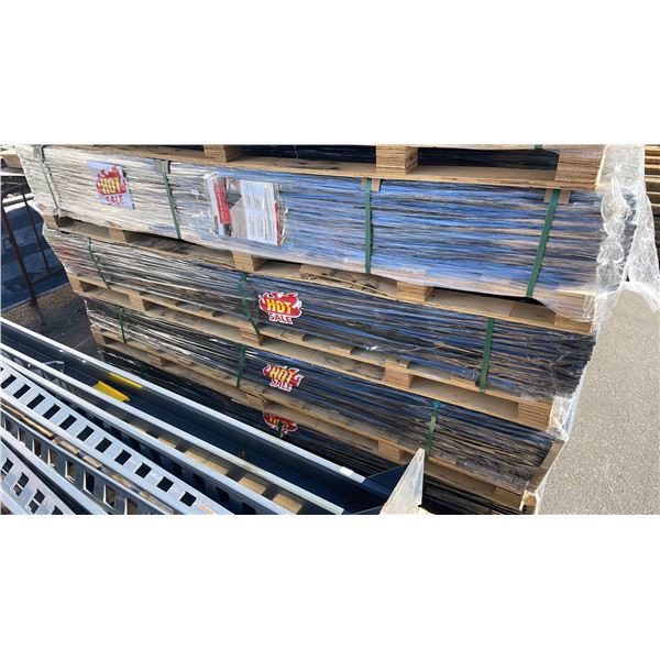PALLET OF 15- 4'W X 8'L BLACK INDUSTRIAL HIGH-DENSITY POLYETHYLENE GROUND PROTECTION MATS & CONNECTO