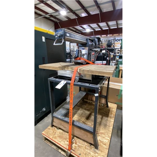 EATON TECOMASTER PROFESSIONAL 10" RADIAL ARM SAW ON METAL STAND