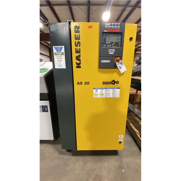 KAESER AS 30 SIGMA, 30HP ROTARY SCREW AIR COMPRESSOR WITH SIGMA 2 CONTROLS, 3 PHASE