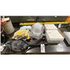 Image 1 : INDUSTRIAL RESPIRATION MASK, ASSORTED WORK GLOVES, 2 BOXES OF GASKET TAPE, 5 LEVELS & HARD HAT WITH