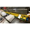Image 7 : INDUSTRIAL RESPIRATION MASK, ASSORTED WORK GLOVES, 2 BOXES OF GASKET TAPE, 5 LEVELS & HARD HAT WITH