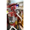Image 2 : 3 SMALL INDUSTRIAL FIRE EXTINGUISHERS, REEL OF ROPE & 2 WHEEL CHOCKS