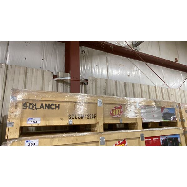 SDLANCH SDLGM1220F HEAVY DUTY GALVANIZED CORRUGATED LIVESTOCK SHELTER WITH OPEN FRONT ENTRY,