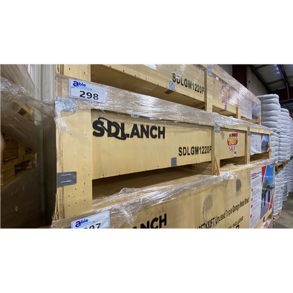 SDLANCH SDLGM1220F HEAVY DUTY GALVANIZED CORRUGATED LIVESTOCK SHELTER WITH OPEN FRONT ENTRY,