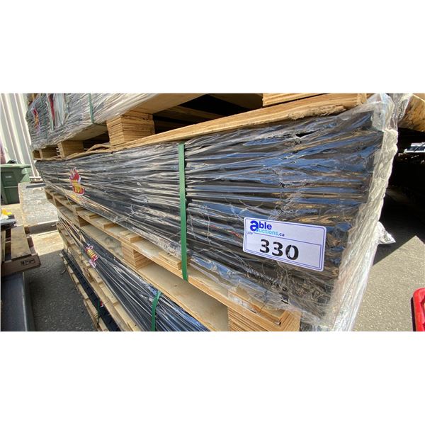 PALLET OF 15- 4'W X 8'L BLACK INDUSTRIAL HIGH-DENSITY POLYETHYLENE GROUND PROTECTION MATS &