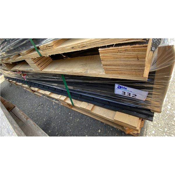 PALLET OF 15- 4'W X 8'L BLACK INDUSTRIAL HIGH-DENSITY POLYETHYLENE GROUND PROTECTION MATS &