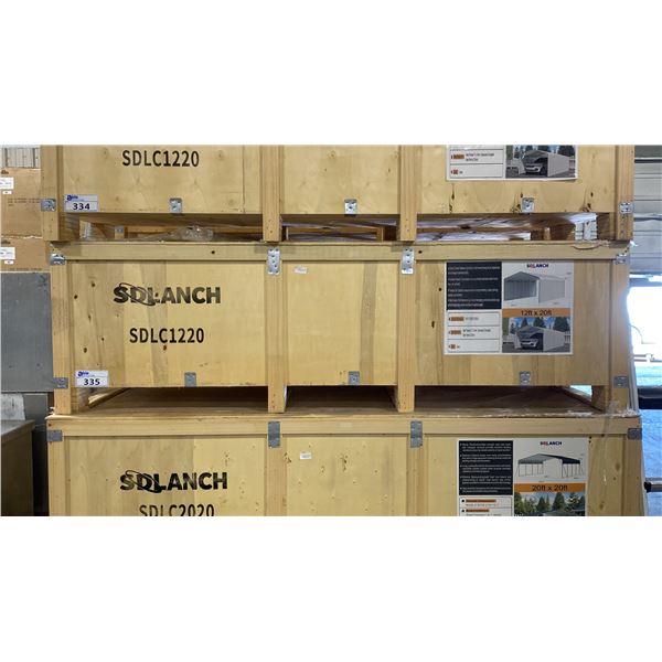SDLANCH SDLC1220 12' X 20' GALVANIZED CORRUGATED HIGH END CARPORT  *IN WOODEN CRATE*