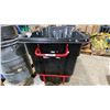 Image 2 : ULINE H-1378BL BLACK RUBBERMAID MATERIAL STANDARD TILT TRUCK- 1 CUBIC YARD CAPACITY