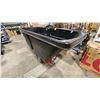 Image 2 : ULINE H-1378BL BLACK RUBBERMAID MATERIAL STANDARD TILT TRUCK- 1 CUBIC YARD CAPACITY