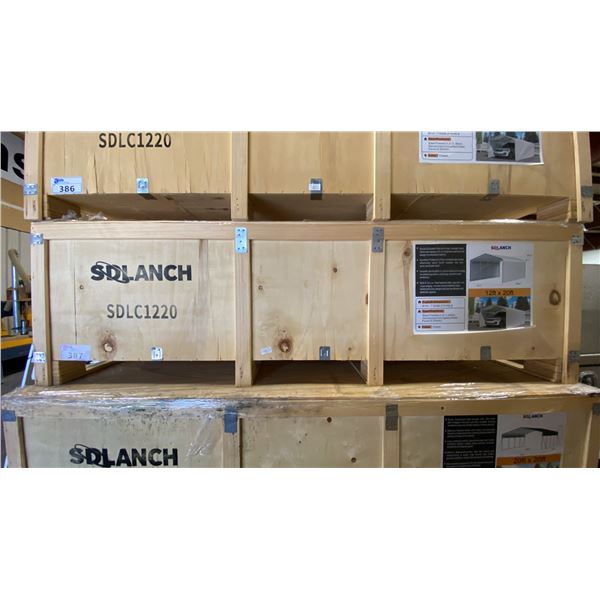 SDLANCH SDLC1220 12' X 20' GALVANIZED CORRUGATED HIGH END CARPORT  *IN WOODEN CRATE*