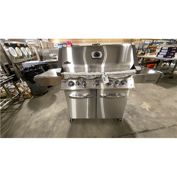 NAPOLEON PRESTIGE MODEL 665RSIB. STAINLESS STEEL NATURAL GAS 5 BURNER GRILL WITH SIDE BURNER, REAR