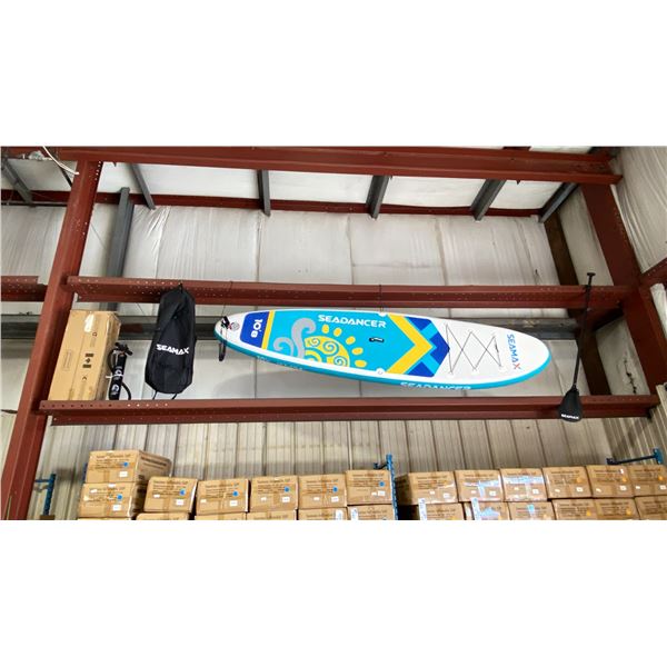 SEAMAX SEADANCER 108 ORANGE 10'8" INFLATABLE STAND UP RIGID PADDLE BOARD WITH BACKPACK, COLLAPSIBLE