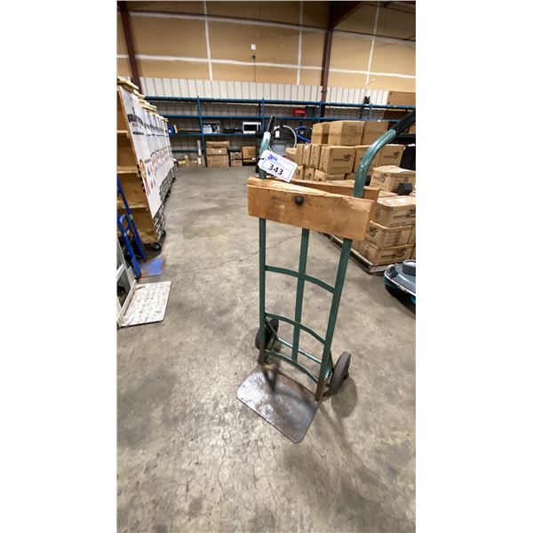 GREEN METAL SOLID TIRE 2 WHEEL HAND TRUCK