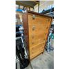 Image 5 : GROUP OF ASSORTED FOLDING STEP LADDERS, 7 DRAWER 2 TONE DRESSER WITH SILVER KNOBS, 2 BLACK TABLE