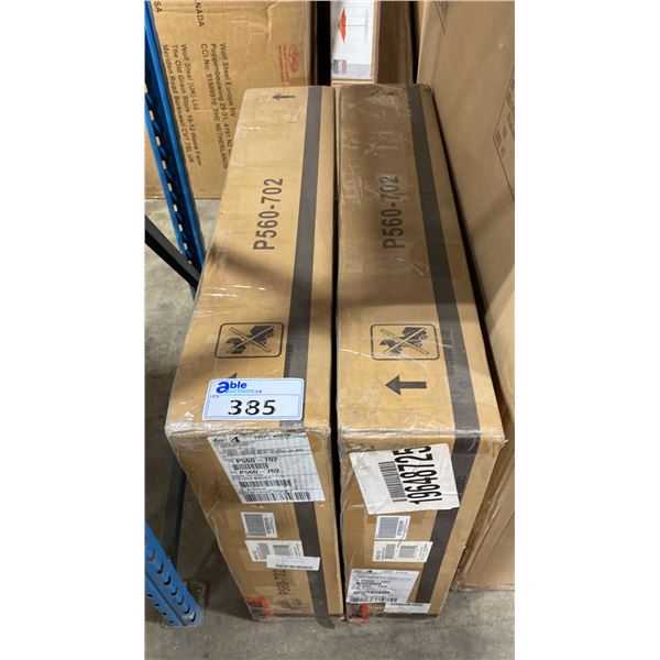 2 BOXES OF ASHLEY SIGNATURE DESIGN MODEL P560-702. HALLOW CREEK DRIFTWOOD OUTDOOR SQUARE END TABLES