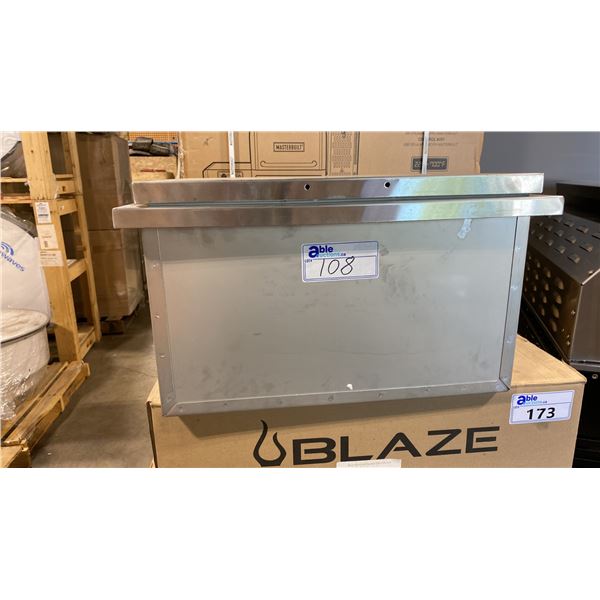 STAINLESS STEEL 20"W X 20"D X 12"H BUILT-IN OUTDOOR ICE CHEST