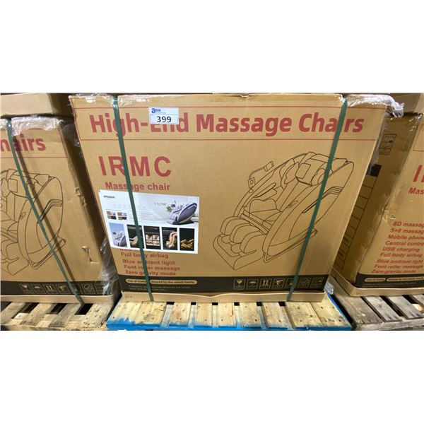 IRMC ZERO GRAVITY HIGH END MASSAGE CHAIR W/ TOUCHSCREEN, BLUETOOTH & VOICE CONTROLS