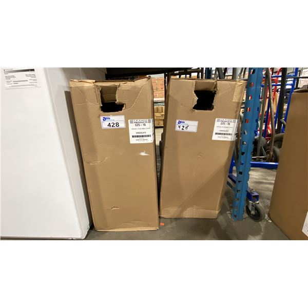 PAIR OF C.R PLASTIC PRODUCTS C25-16 SWIVEL PUB ARMCHAIRS *CHOCOLATE BROWN - 2 BOXES*