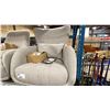 Image 2 : FIG & CHERRY WINGBACK PADDED ARMCHAIR WITH LEGS
